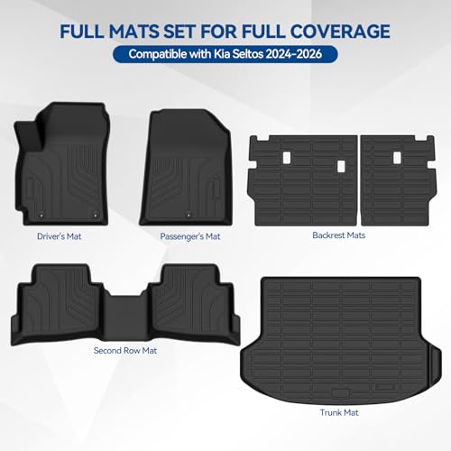 Custom Fit Floor Mats for Kia Seltos 2024 2025 2026