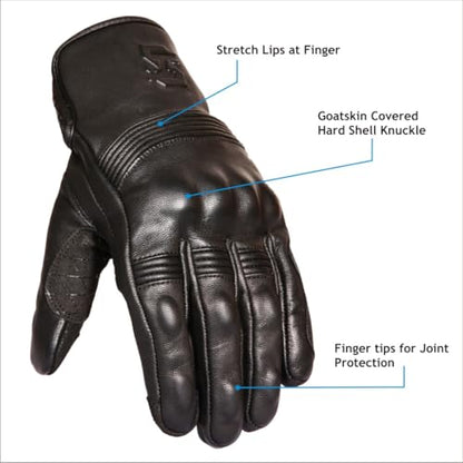 Leather Motorcycle Gloves for Men and Women