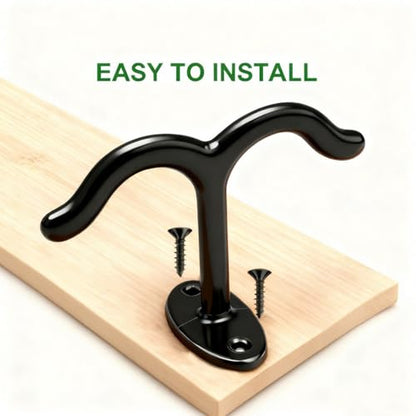 10 Pcs Zinc Alloy Ceiling Double Hook Cabinet Wardrobe Coat Towel Hat Hook Hooks Under Cabinet Shelf (10 Count)