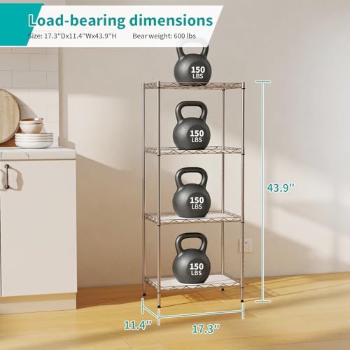 4 Tier Wire Storage Shelves