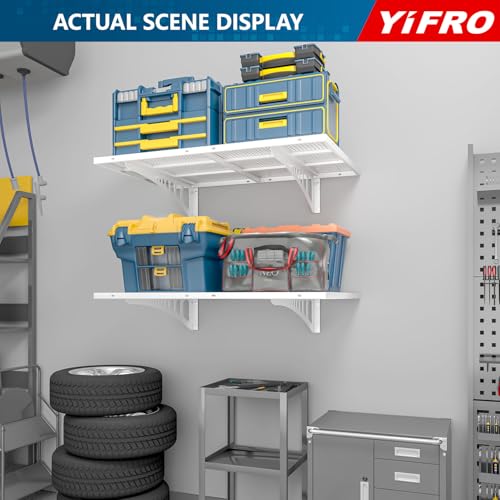 2 Pack 2x3ft Heavy Duty Garag e Wall Shelving (24 System)