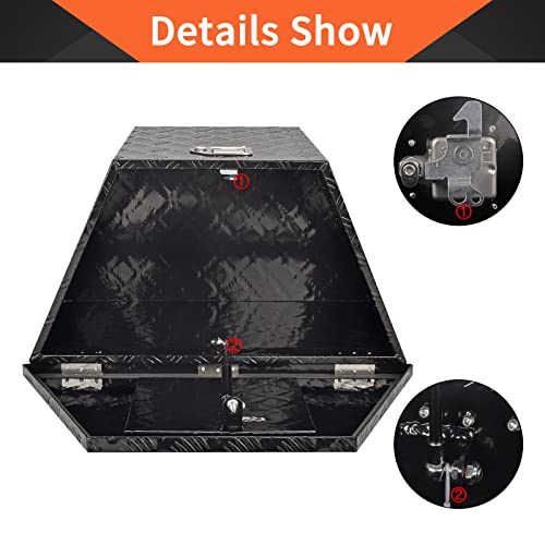 29 Inch Aluminum Trailer Tongue Tool Box 5 Bar Tread Wide Utility