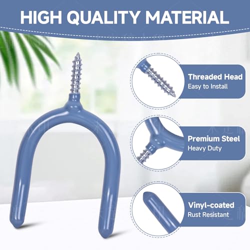16 Pack Garage Storage System Steel U Hooks with Anti (6 Count)