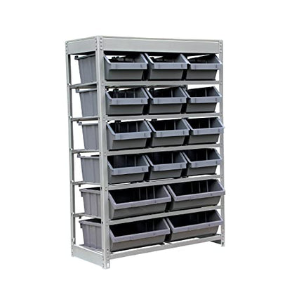Bin Rack Storage System Heavy Duty Steel Rack Organizer Shelving Unit w