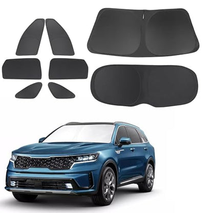Window Shades for Kia Sorento 2016 2017 2018 2019 2020 Accessories Car Side Full Windows Rear Triangular Windshield Sun Shade Sun UV Rays & Privacy Protection for Camping (8 Count)