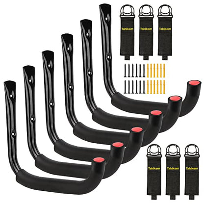 6 Pack 7 Inch Wall Mount Garage Storage Hooks for Ladder & Tools (6 Count)