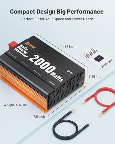 2000W Power Inverter 12V DC to 110V AC