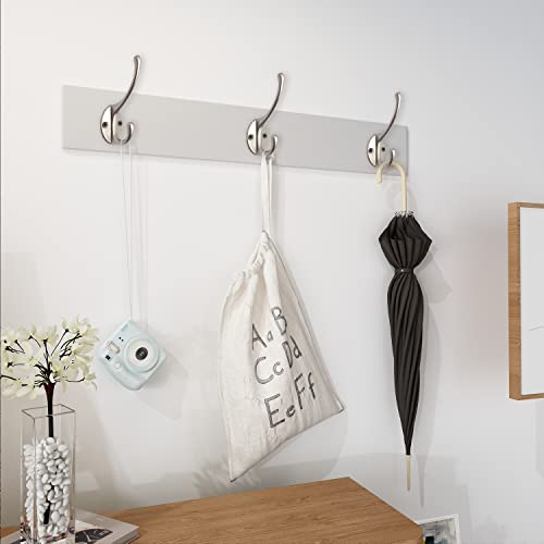 30 Pack Heavy Duty Silvery Dual Coat Hooks for Coat (30 Count)