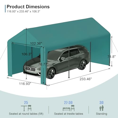 Carport 10x20 Heavy Duty Portable Garage w