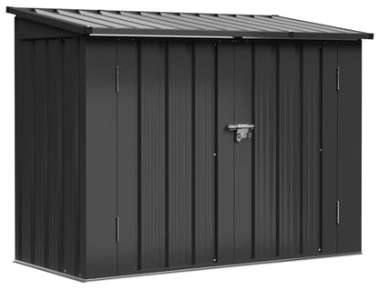 Outdoor Storage Cabinet 20 Cu.Ft Metal Storage Shed with Floor