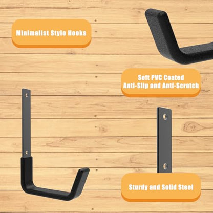 Heavy Duty Utility Hooks for Wall Mount (6 Count)