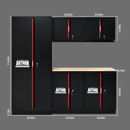 Pre Assembled Garage Storage Cabinet System (6 Count)