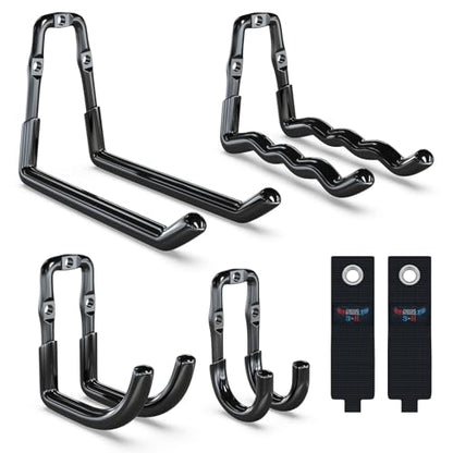 Garage Hooks Heavy Duty 6 Pack Wall Mount Storage Organizer (4 Count)