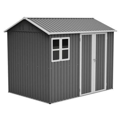 8X 6ft Outdoor Storage Shed with Clear Window