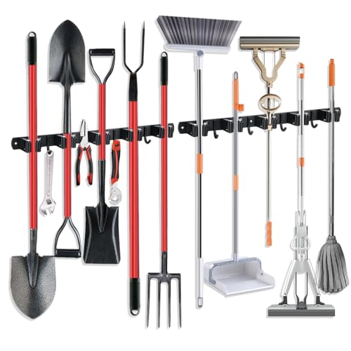 2 Pack Broom Hanger and Mop Holder (2 Count)
