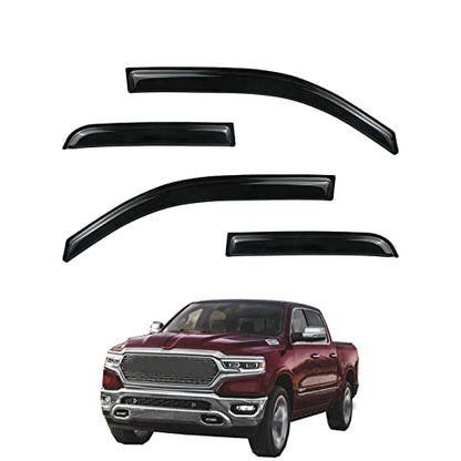 Outside Rain Guards Compatible with Ram 1500 19 (4 Count)
