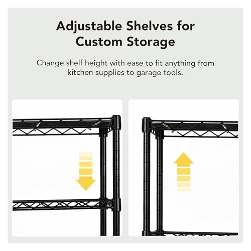 5 Tier Wire Shelving Unit Storage Rack