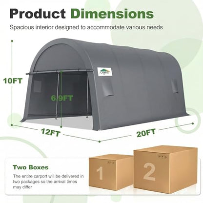 Carport Canopy 12x20 Heavy Duty Portable Garage