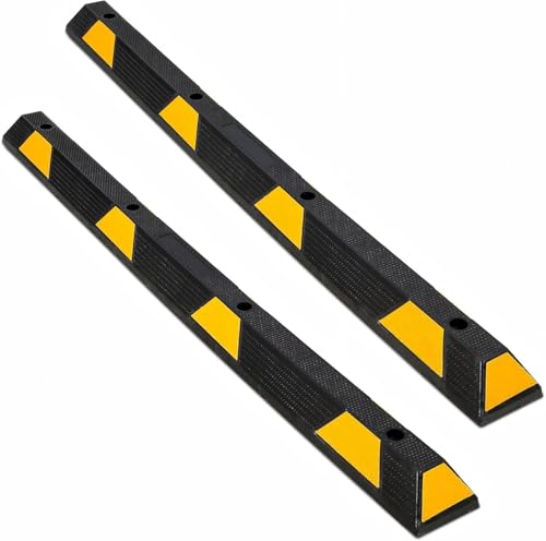 Parking Stopper for Garage Heavy Duty Rubber Parking Curb Stops 72” Garage Parking Stops Premium Quality Garage Wheel Stop Professional Grade w