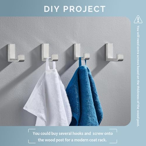 Towel Hooks Brushed Nickel (4 Count)