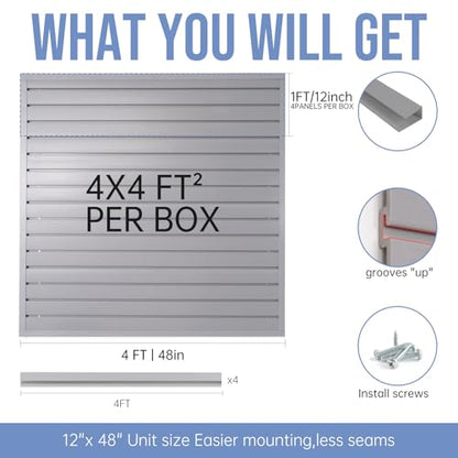 Slatwall Panels Garage Slat Wall Storage Systems 4'x4'