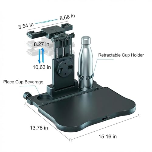 Car Back Seat Tray Table with Expandable Tray