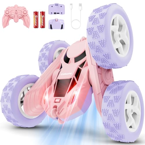 Pink Purple RC Stunt Car for Kids