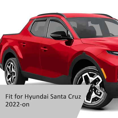 in Channel Extra Durable Rain Guards for Hyundai Santa Cruz 2022