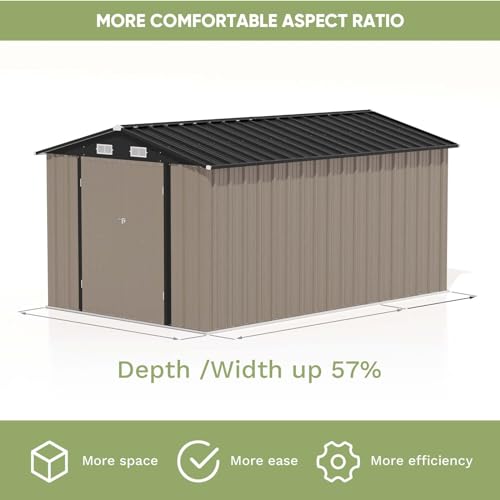 8 x 12 FT Metal Storage Shed for Outdoor