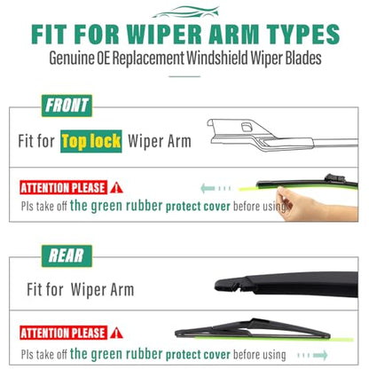 Windshield Wiper Blades Replacement for Infiniti QX60 2022