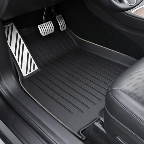 TPE Floor Mats fit for Tesla Model Y Juniper 2026 2025 All Weather TPE Cargo Liner Cargo Trunk Accessories and Cargo Trunk Mats Front Rear Cargo Mat Full Set