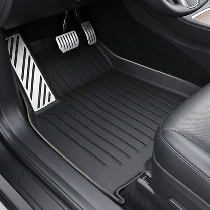 TPE Floor Mats fit for Tesla Model Y Juniper 2026 2025 All Weather TPE Cargo Liner Cargo Trunk Accessories and Cargo Trunk Mats Front Rear Cargo Mat Full Set