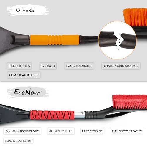 27" Aluminum Car Snow Scraper and Brush