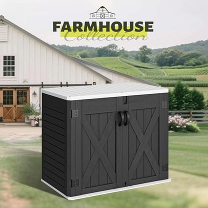 Outdoor Resin Storage Sheds with X