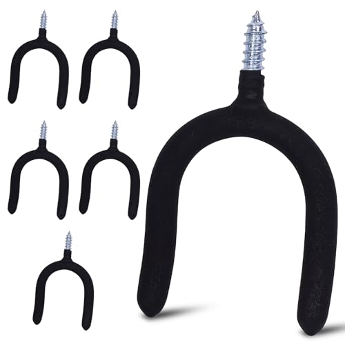 6 Pack Garage Storage System Steel U Hooks with Anti (6 Count)