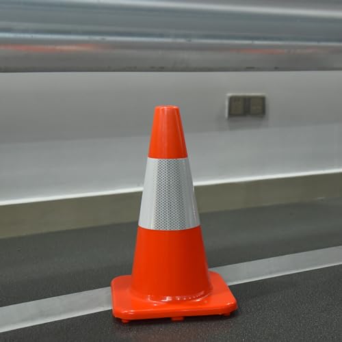 Overall Fluorescent Orange Red Integrated Traffic Cones