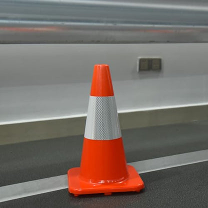 Overall Fluorescent Orange Red Integrated Traffic Cones