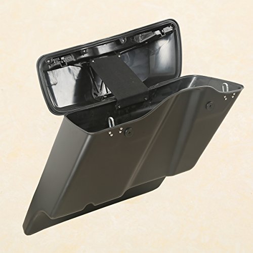 Motorcycle Stretched Saddlebags with Chrome Conversion Brackets Fit For Harley Softail Deluxe Heritage Softail 1984