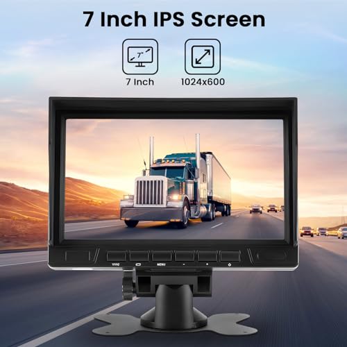 7'' Backup Camera Monitor Kit Dual RV Reverse Camera System (3 Count)