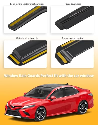 in Channel Window Visors Rain Guards for Toyota Camry 2018 (4 Count)