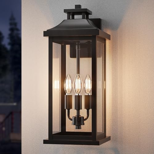 20" Large Black Exterior Lighting Fixture 3