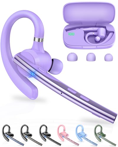 Bluetooth Headset V5.1 72H Talk Dual Mic with Mute Button for Business