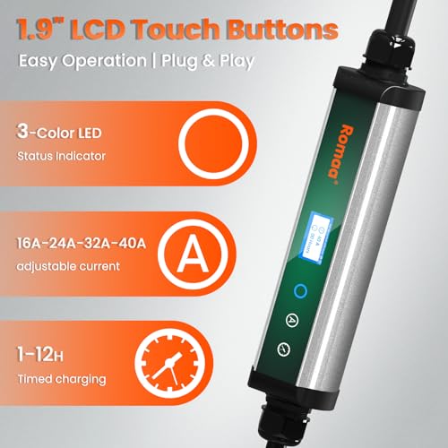 Level 2 EV Charger 40 Amp Portable J1772 Charger