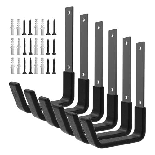 Heavy Duty Utility Hooks for Wall Mount (6 Count)