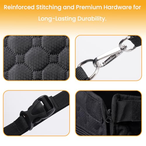 Large Dog Car Seat Cover with Checkered Dog Bed Mat for Back Seat Half