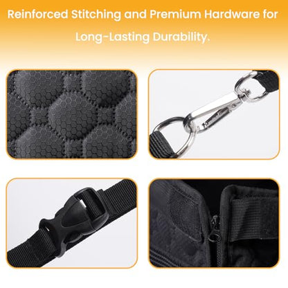 Large Dog Car Seat Cover with Checkered Dog Bed Mat for Back Seat Half