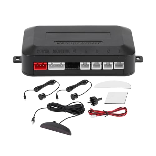 Universal Car Auto Vehicle Reverse Backup Radar System Reverse Parking Sensors Alarm Buzzer Reminder Distance Detection Black 2 Pcs Parking Sensors