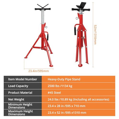 V Head Pipe Jack Stand