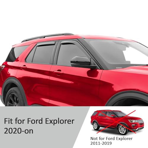 in Channel Extra Durable Rain Guards for Ford Explorer 2020