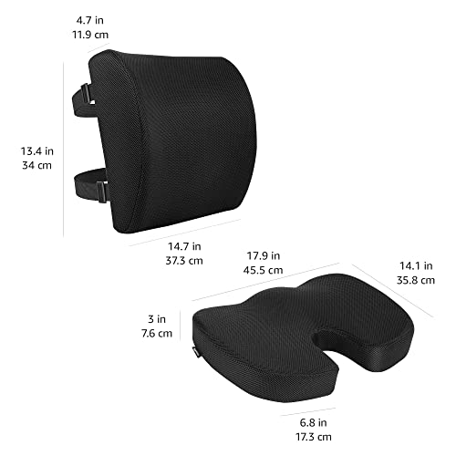 Comfortable Seat Cushion & Lumbar Support for Office Chairs